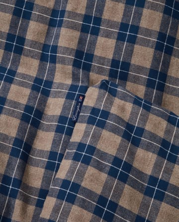 Checked Flannel bäddset 150x210 cm - Denim blue-beige - Lexington