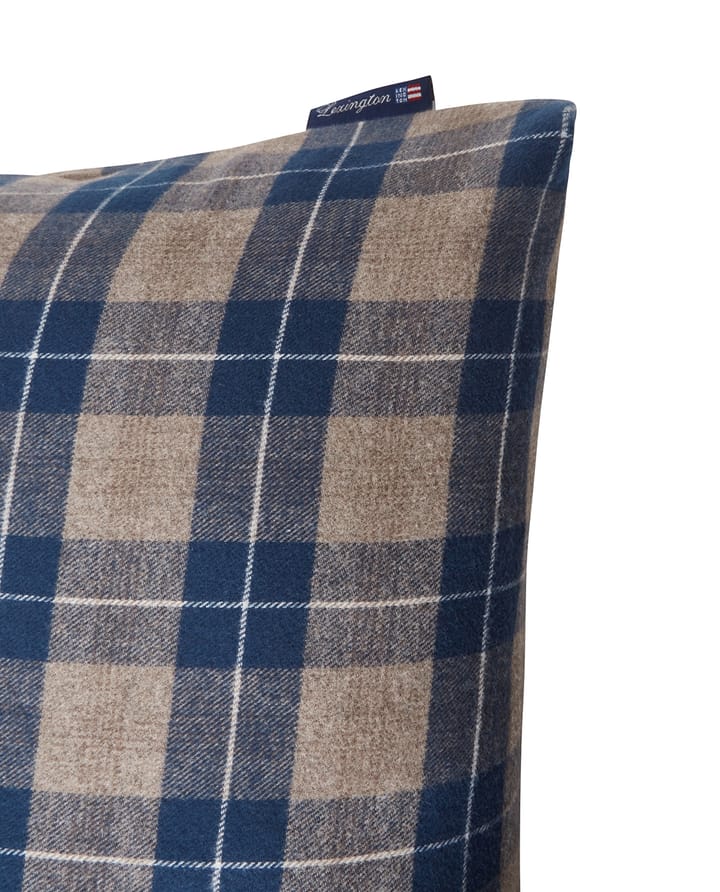 Checked Flannel örngott 50x60 cm - Denim blue-beige - Lexington