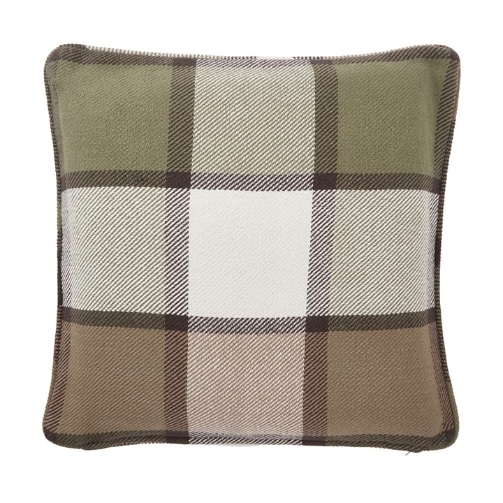 Checked heavy twill kuddfodral 50x50 cm, Olive Lexington