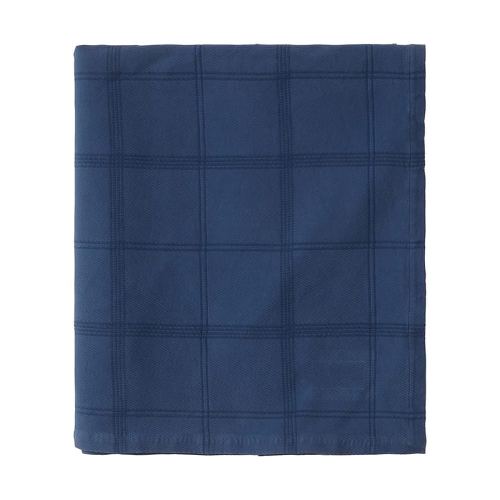 Checked Jacquard överkast 260x240 cm - Denim blue - Lexington