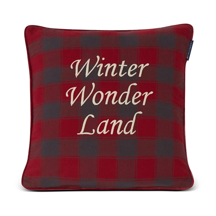 Checked Organic Cotton Flannel kuddfodral 50x50 cm, Winter Wonder Land Lexington