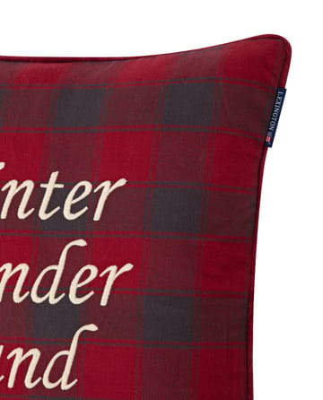 Checked Organic Cotton Flannel kuddfodral 50x50 cm - Winter Wonder Land - Lexington