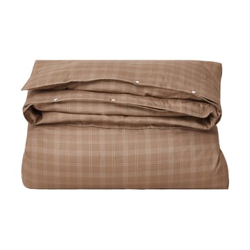 Checked Pin Point Oxford bäddset 150x210 cm - Brown - Lexington