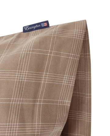 Checked Pin Point Oxford örngott 50x90 cm - Brown - Lexington