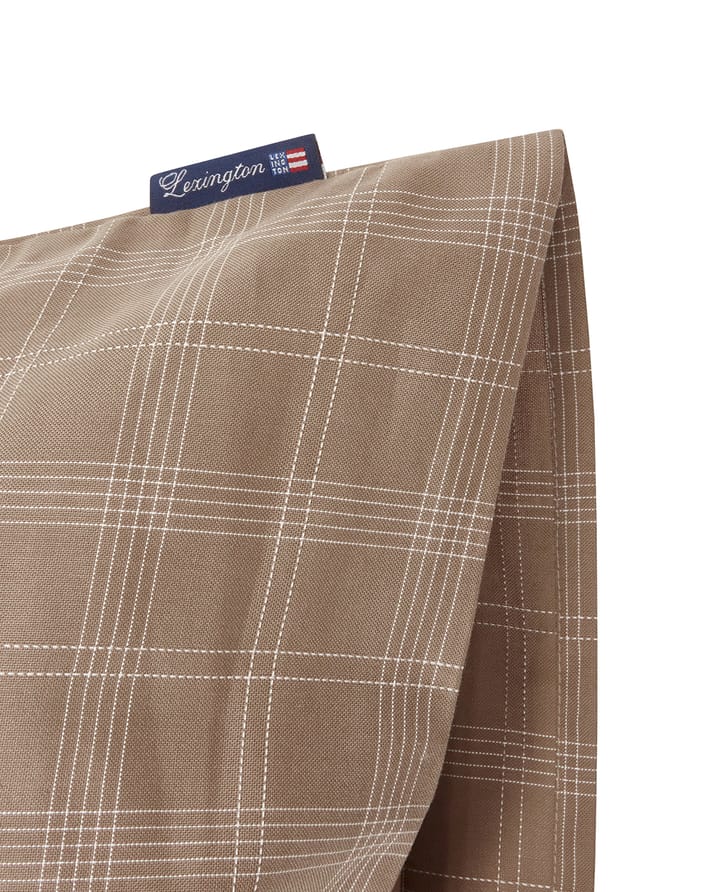 Checked Pinpoint Oxford örngott 50x60 cm - Brown - Lexington