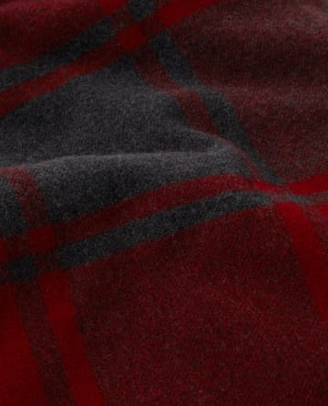 Checked Recycled ullpläd 130x170 cm - Red-dark grey - Lexington