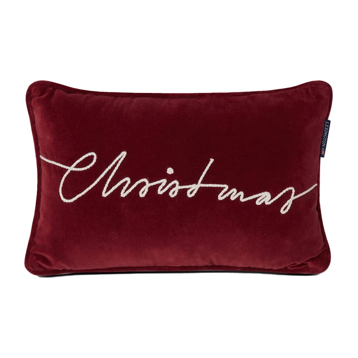 Christmas Cotton Velvet kudde 30x50 cm, Red Lexington