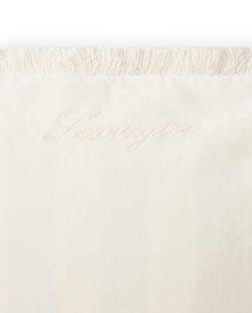 Organic cotton velvet fringe kuddfodral 50x50 cm - Vit - Lexington