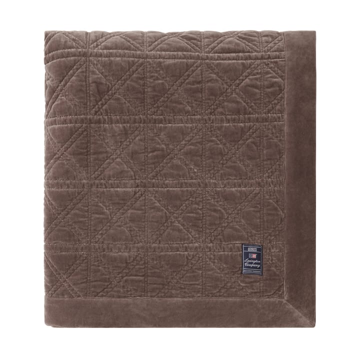 Rattan Quilted Velvet överkast 260x240 cm, Brown Lexington