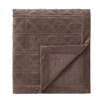 Rattan Quilted Velvet överkast 260x240 cm - Brown - Lexington