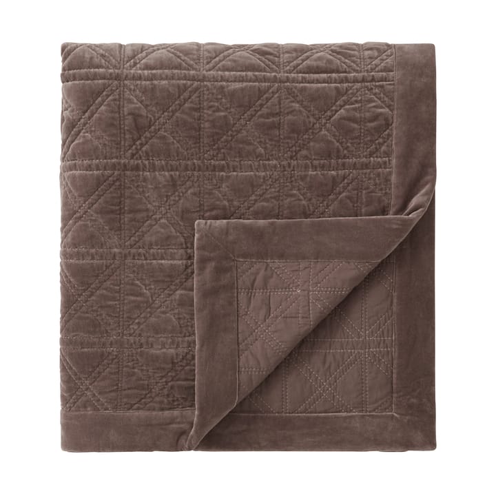 Rattan Quilted Velvet överkast 260x240 cm, Brown Lexington