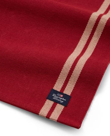 Side Striped Org Cotton Rib bordstablett 40x50 cm - Red-beige - Lexington