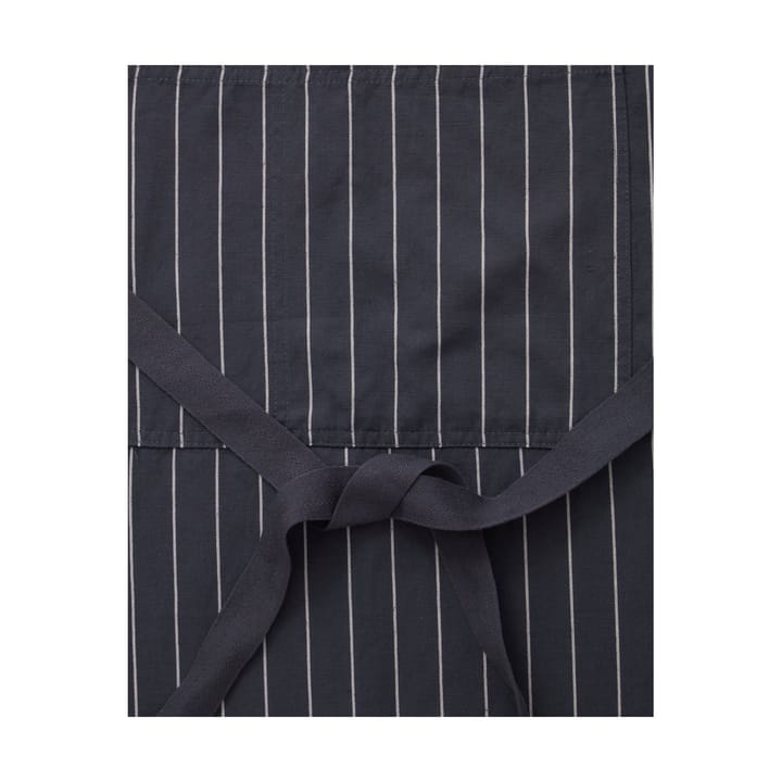 Striped Cotton Linen förkläde, Dark gray-white Lexington