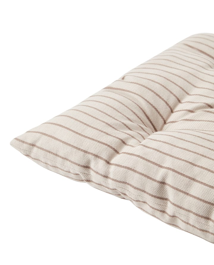 Striped Recycled Cotton sittdyna 40x40 cm - Beige - Lexington