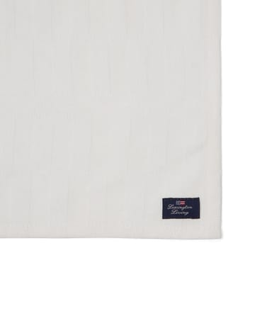 White jacquard cotton servett 50x50 cm - Vit - Lexington