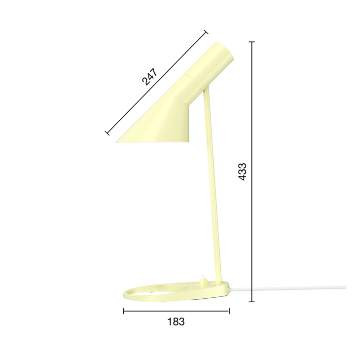 AJ MINI bordslampa, Soft lemon Louis Poulsen