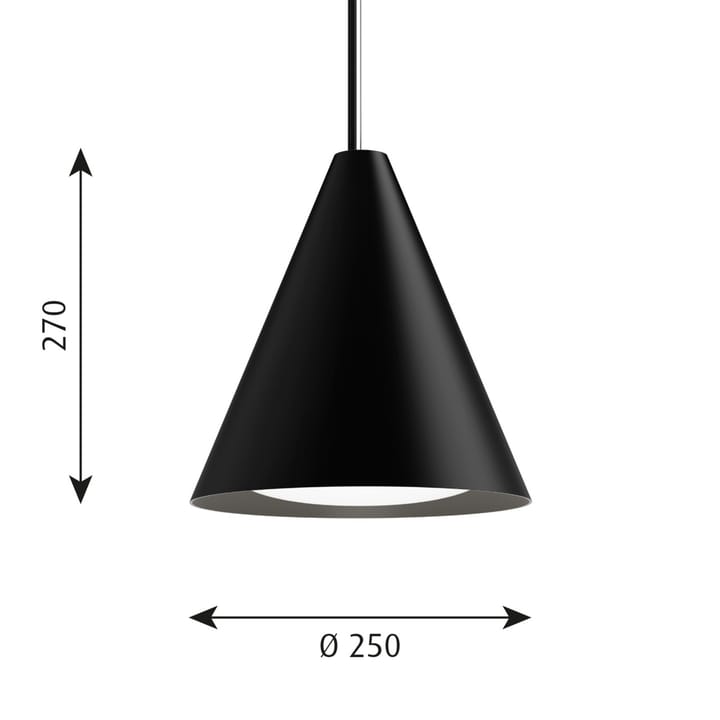 Keglen pendel Ø25 cm, Svart Louis Poulsen