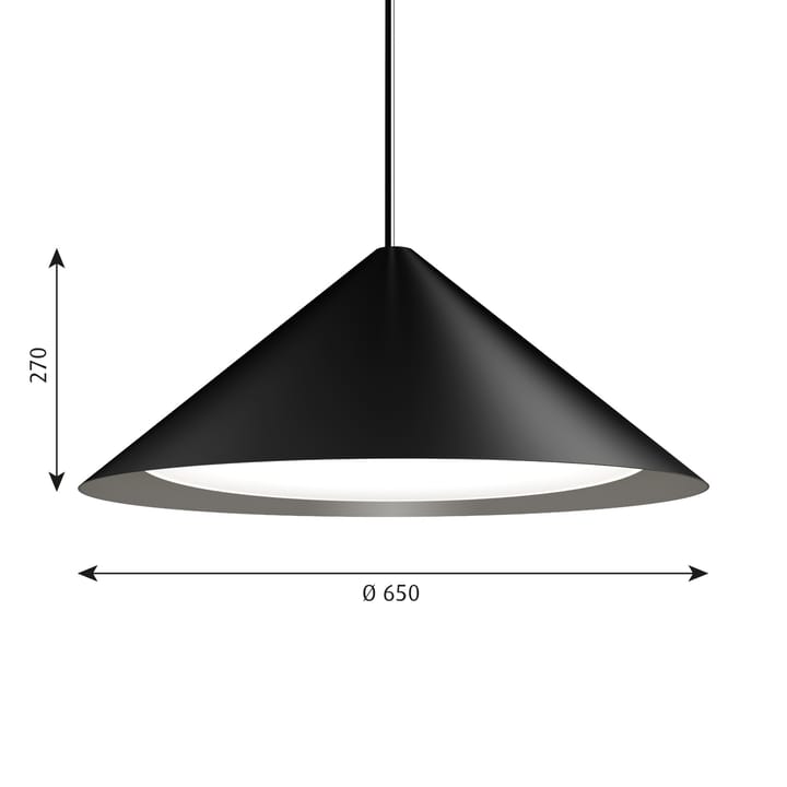 Keglen pendel Ø65 cm, Svart Louis Poulsen