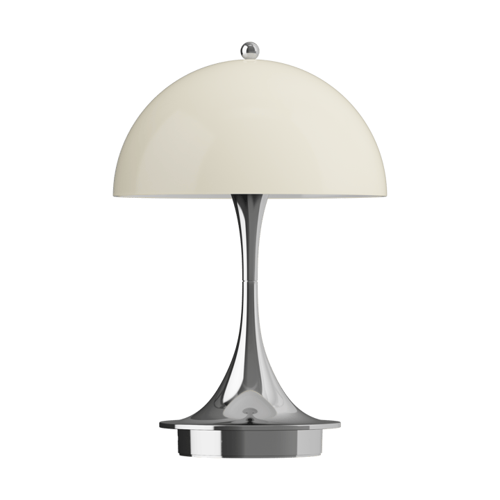 Panthella 160 Portable v3 bordslampa, Chrome opal beige Louis Poulsen