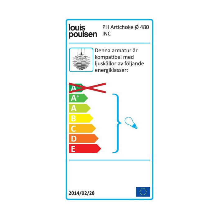 PH Artichoke pendel Ø48 cm, Svart Louis Poulsen