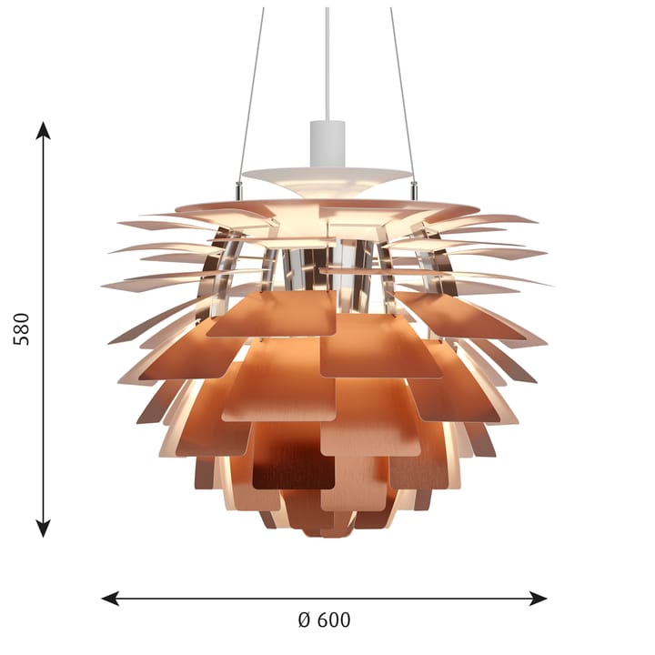 PH Artichoke pendel Ø60 cm, Koppar Louis Poulsen