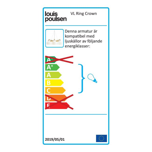 VL Ring Crown 3-5-7 pendel, 5 Louis Poulsen