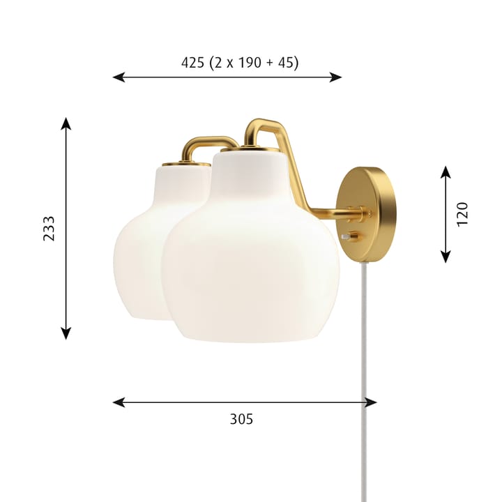 VL Ring Crown vägglampa, 2 Louis Poulsen