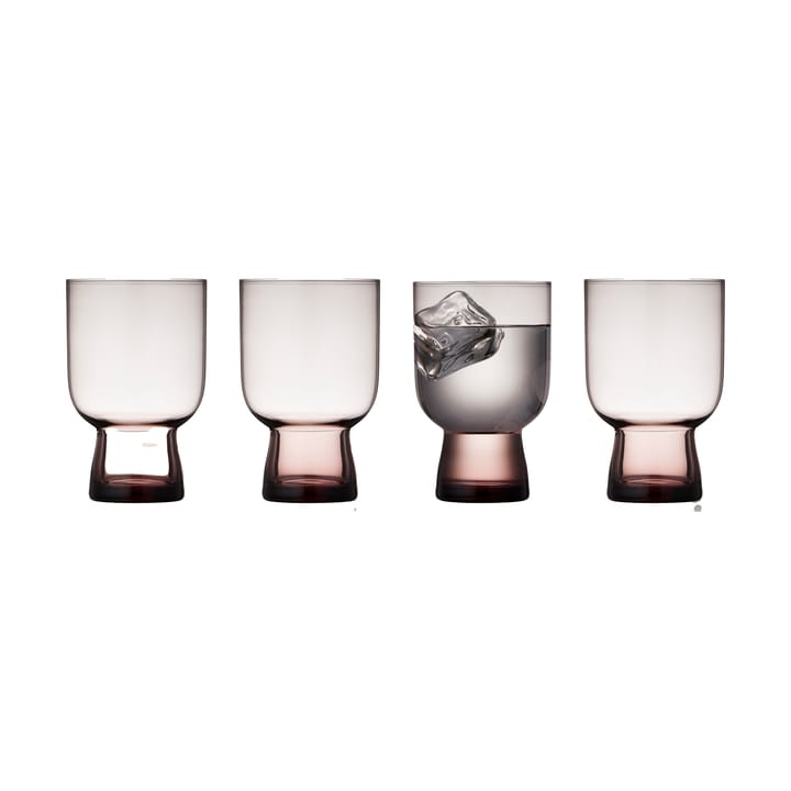 Sorrento vattenglas 30 cl 4-pack - Pink - Lyngby Glas