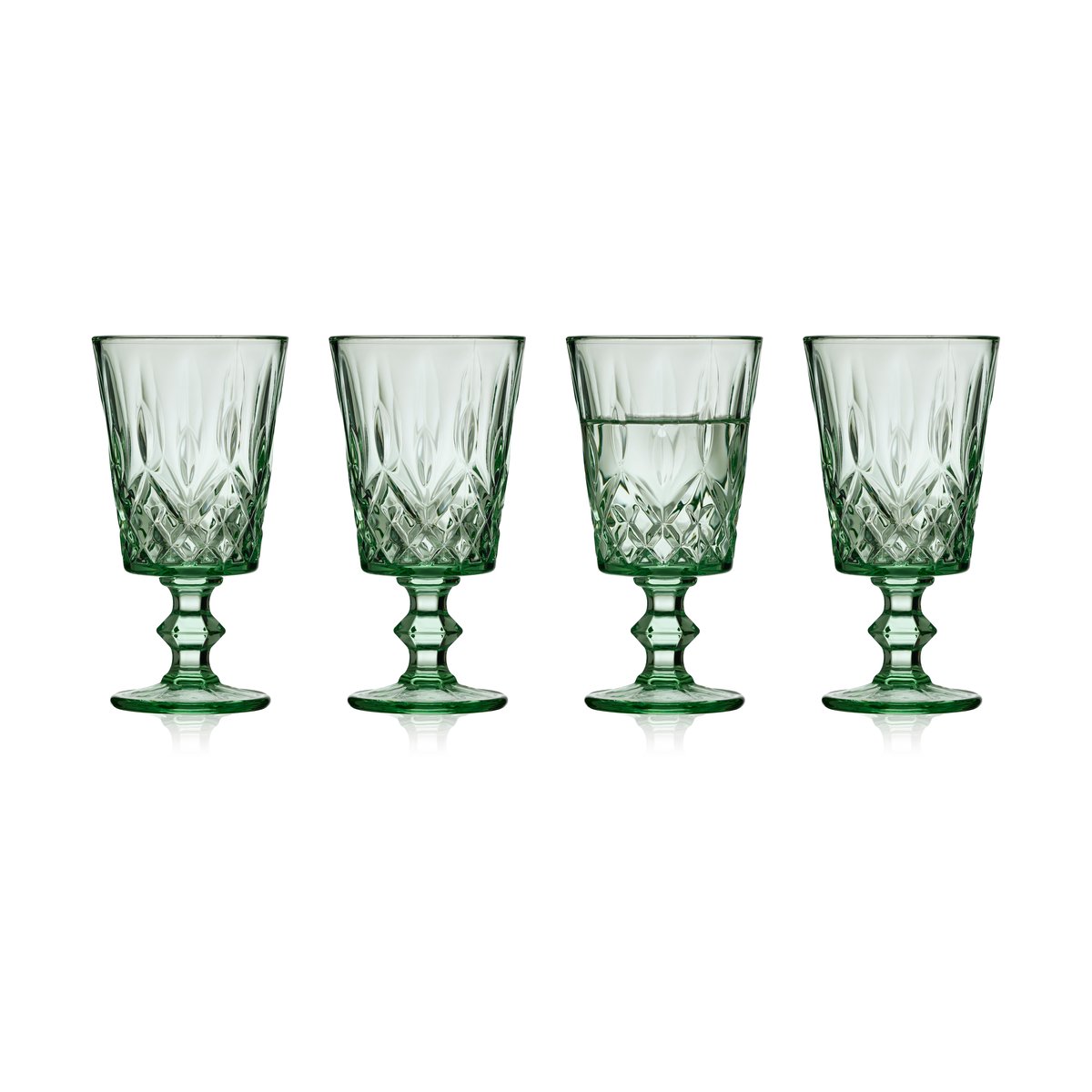 Lyngby Glas Sorrento vinglas 29 cl 4-pack Grön | Skandinavisk Design | Vinglas | Grön