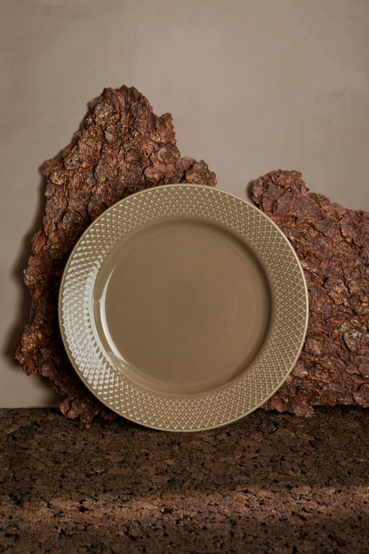 Rhombe Earth lunchtallrik Ø23 cm - Clay - Lyngby Porcelæn