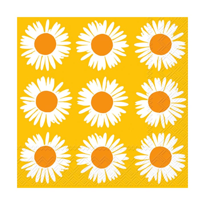 Auringonkukka servett 33x33 cm 20-pack - Orange-yellow - Marimekko