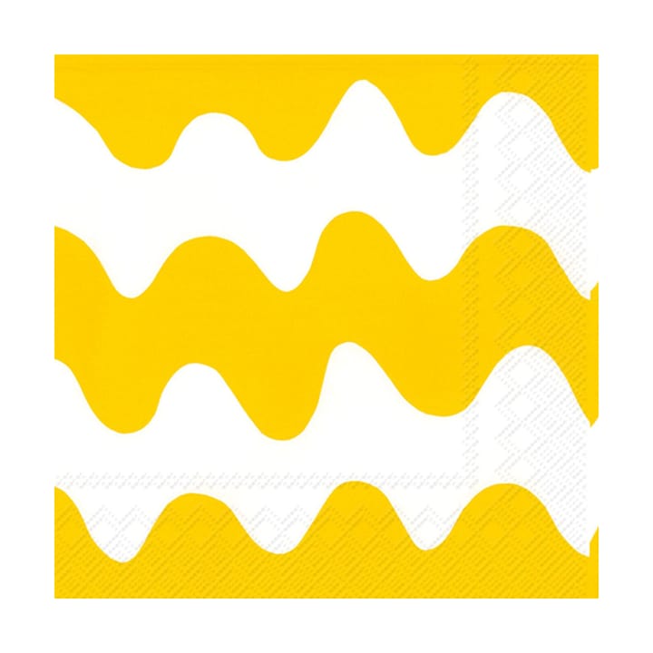 Lokki servett 33x33 cm 20-pack - Light yellow - Marimekko