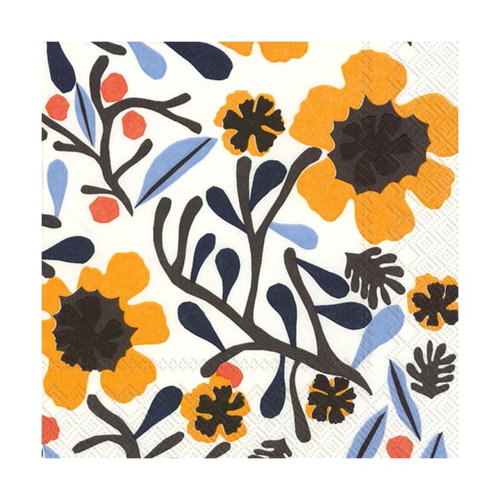 Mykerö servett 33x33 cm 20-pack - White-yellow - Marimekko