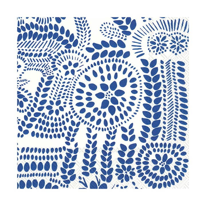 Näsiä servett 33x33 cm 20-pack - White-blue - Marimekko