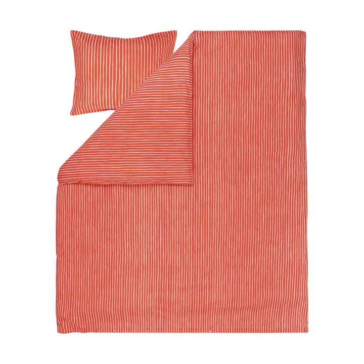 Piccolo påslakan 240x220 cm, Warm orange-pink Marimekko