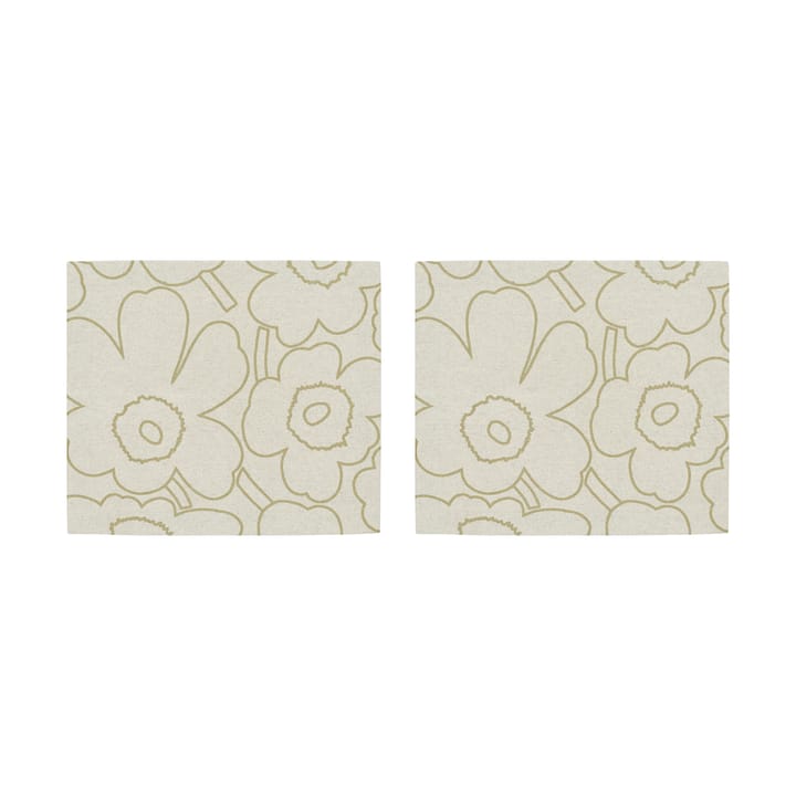 Piirto Unikko bordstablett 35x40 cm 2-pack - Linen-gold - Marimekko