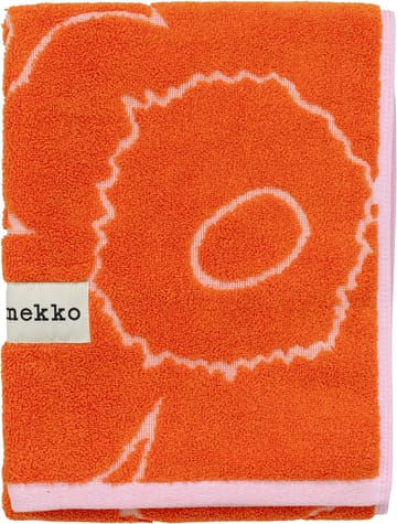 Piirto Unikko handduk 50x100 cm - Burnt orange-pink - Marimekko