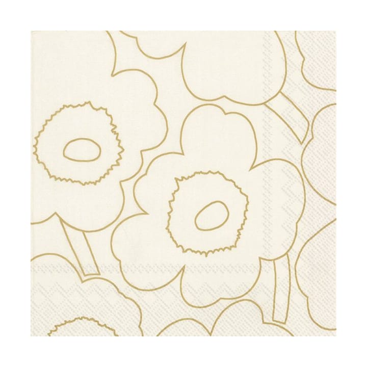 Piirto Unikko servett 33x33 cm 20-pack, Gold Marimekko