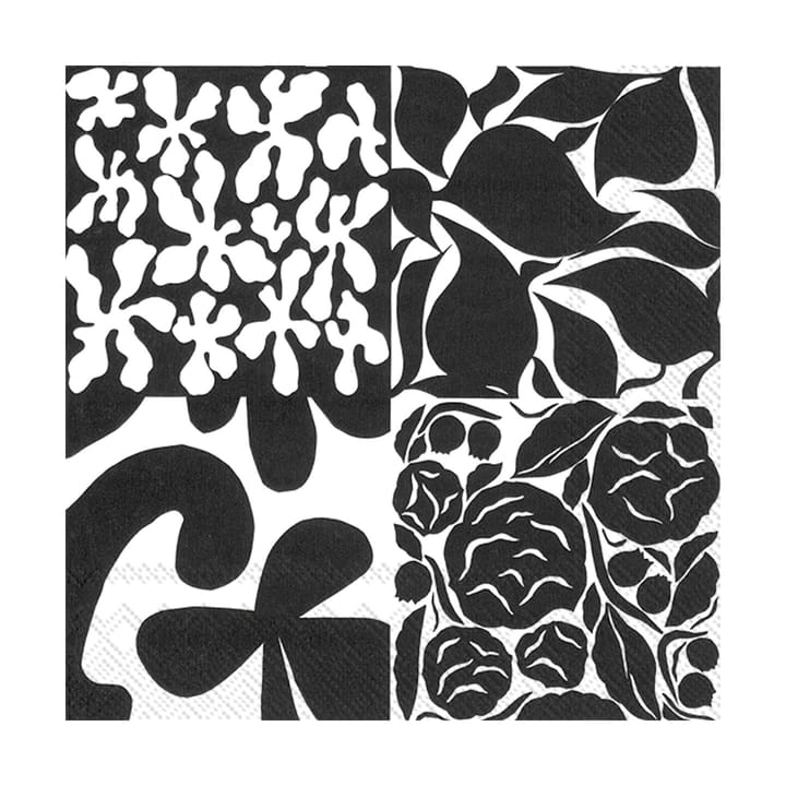 Ruudut servett 33x33 cm 20-pack, Black Marimekko