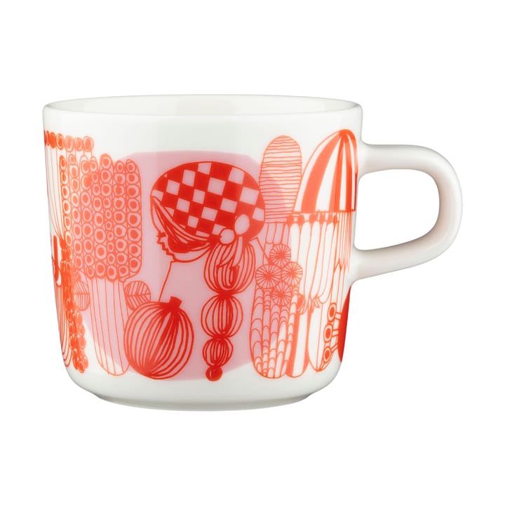 Siirtolapuutarha mugg 20 cl - White-orange-light pink - Marimekko