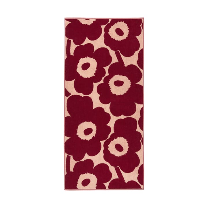 Unikko badhandduk 70x150 cm - Pink-dark cherry - Marimekko