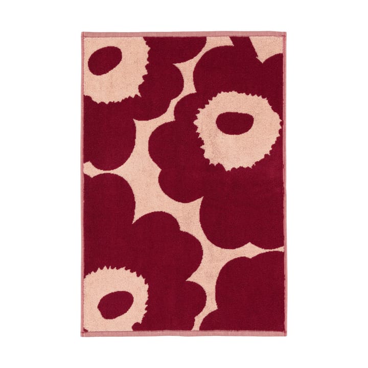 Unikko handduk 50x70 cm - Pink-dark cherry - Marimekko