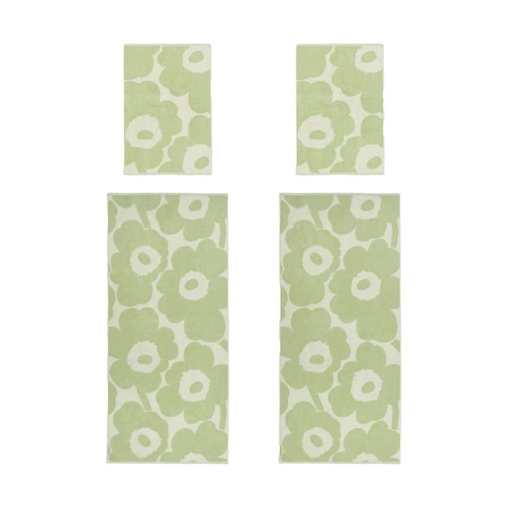 Unikko handduksset 4 delar, Off white-sage Marimekko