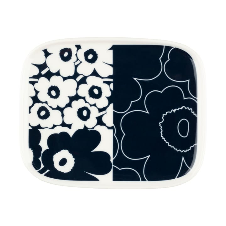 Unikko kollaasi fat 12x15 cm - White-dark blue - Marimekko