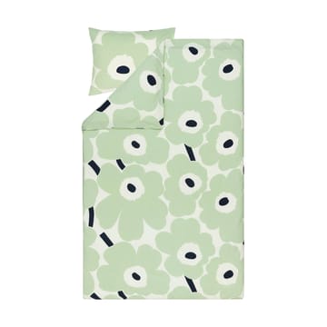 Unikko påslakan 150x210 cm - Off white-sage-dark blue - Marimekko