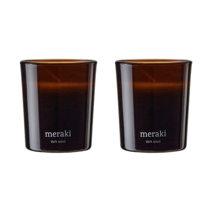 Meraki doftljus 15 timmar 2-pack, Dark wood Meraki