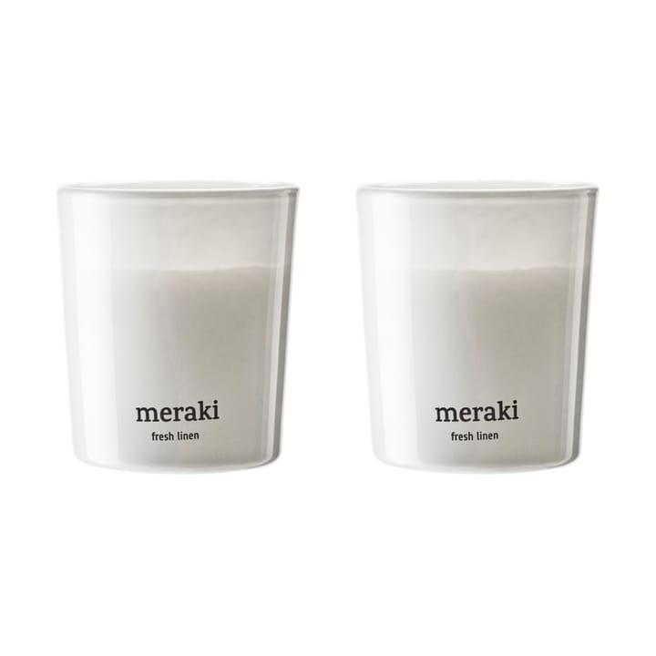 Meraki doftljus 15 timmar 2-pack - Fresh Linen - Meraki