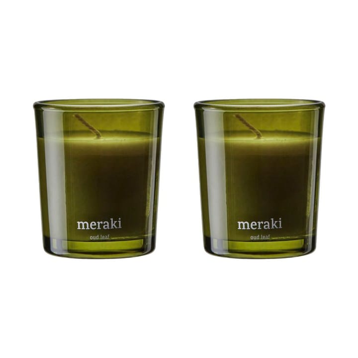 Meraki doftljus 15 timmar 2-pack, Oud leaf Meraki