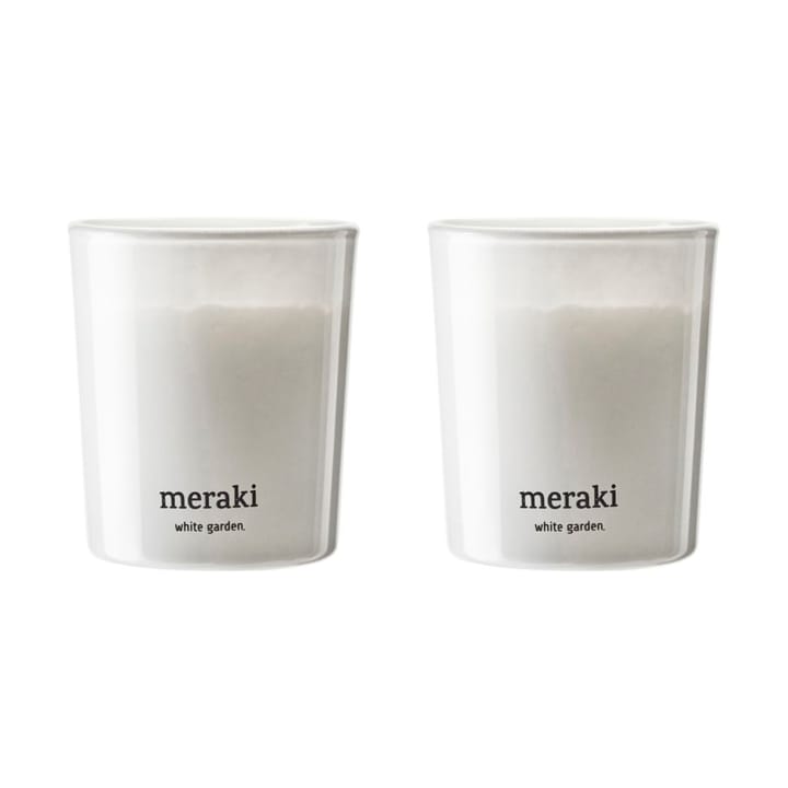 Meraki doftljus 15 timmar 2-pack - White garden - Meraki