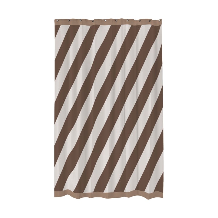 Diagonal duschdraperi 150x200 cm - Chocolate - Mette Ditmer